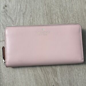 Kate Spade Large Continental Light Pink Rose Wallet in EUC